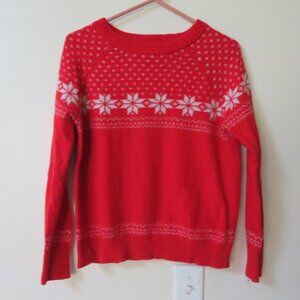 Red Snowflake Winter Holiday Sweater H&M size Small (Christmas)
